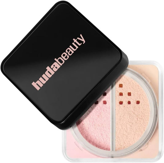 Huda beauty duo loose powder - cherry blossom / peach pie